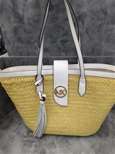 Michael kors malibu top straw tote